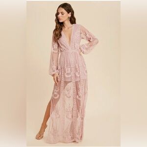 Wishlist Apparel Lace Maxi Dress